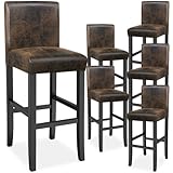 tectake® Barhocker mit Lehne,...