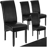 tectake® 4er Set Stühle, Kunstleder...