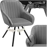 tectake® drehbare Esszimmerstühle mit...